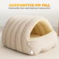 😸Warmth Cozy Comfort  Plush Pet Cave