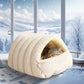 😸Warmth Cozy Comfort  Plush Pet Cave