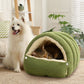 😸Warmth Cozy Comfort  Plush Pet Cave