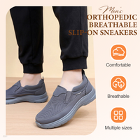 👟40% OFF NOW! ✨ Men's Orthopedic Breathable Slip-On Sneakers - Arch Support with Memory Foam Insoles for All-Day Comfort 🏃‍♂️💨