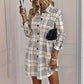 👗Women’s Graceful Plaid A-Line Shirt Dress