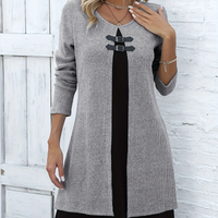 👗40 % OFF !📢Women's Faux Two-Piece A-Line Knee-Length Dress
