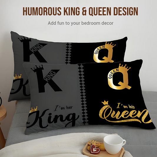 👑3-Piece "King & Queen" Couple's Duvet Cover Set