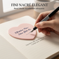 Transparent pearlescent sticky notes in the shape of a heart