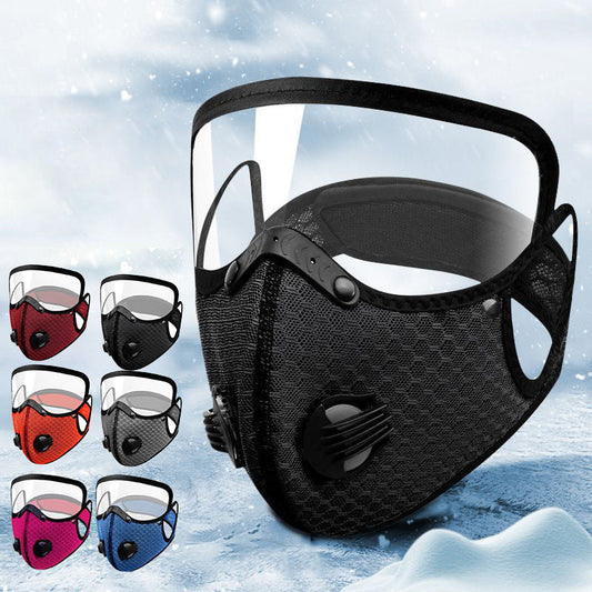 🏍️  Windproof Motorcycle Mask & Goggles – Anti-UV, 5-Layer Filter, Adjustable 🔧