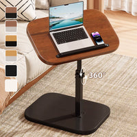 🛋️ 50% OFF! ✨ C-Shape Side Table with Swivel Tray – Adjustable, Spacious, Sturdy 🍽️