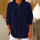🧥40% OFF!📦Women‘s Corduroy Henley Top – Stylish, Soft & Versatile