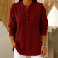 🧥40% OFF!📦Women‘s Corduroy Henley Top – Stylish, Soft & Versatile