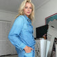💙New Arrivals 40% OFF👖Women’s Faux Denim Pajama 2-Piece Set