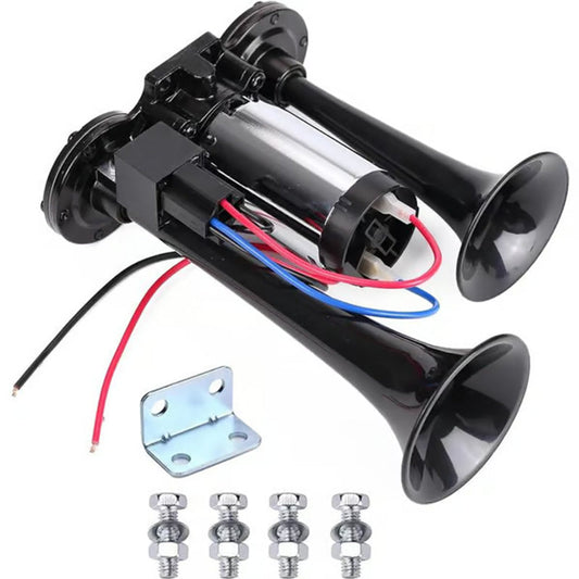 🚨 Train Air Horn 120dB – Fits Trucks, Cars & Boats | 12V/24V, Waterproof & Tool-Free Install 🚛🔊