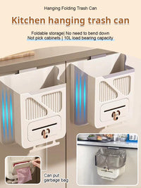 🗑️50% OFF NOW!🕒Foldable Hanging Trash Can – Space Saving, Leak Proof & Easy to Clean🧼