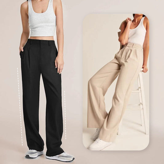 👖40% OFF🎐Women's Smart & Casual High Waisted Straight Leg Work Trousers