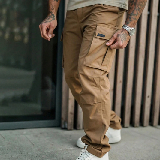 👖💼40% off!⚡ Classic Multi-Pocket Cargo Pants for Men – Relaxed Fit, Durable & Breathable, Sizes 2XL–4XL! 🌿🖤