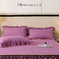 🛏️Ruffled Bed Sheet Skirt / Pillowcases – Elegant Ruffle Design, Soft & Comfortable Fabric, Easy Fit & Bedroom Decor ✨