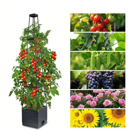 🌞40% OFF!🪵Garden Raised Bed Planter Boxes with Trellis