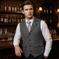 👔Spring Sale 40% Off!⌚Men's Classic Herringbone Tweed Suit Vest