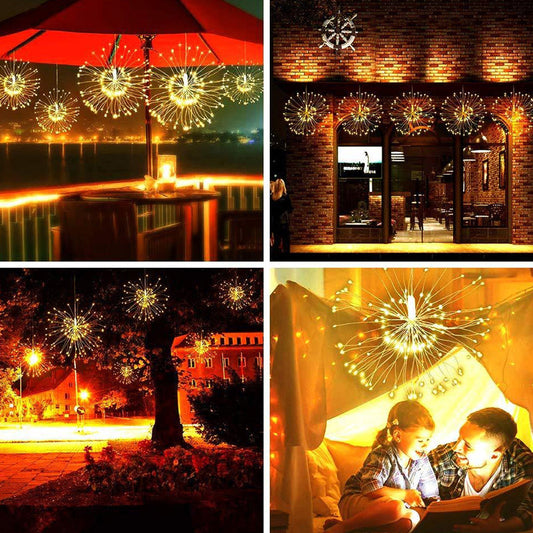 ⛅Easter Special:40% Off!🎉Solar fireworks light strings for the garden and at parties