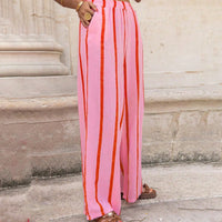 🥰40% off!💃Women's Striped Wide-Leg Casual Pants – Flattering Vertical Stripes, Breezy Fit & Effortless Style👖