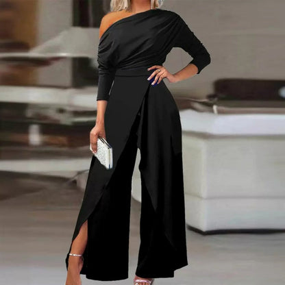 👖New arrival 40% OFF!🥰Women's Elegant One-Shoulder Jumpsuit