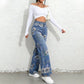 💐49% OFF ! Women‘s Floral Print Straight-Leg Jeans – Mother's Day Pre-sale 📦💖