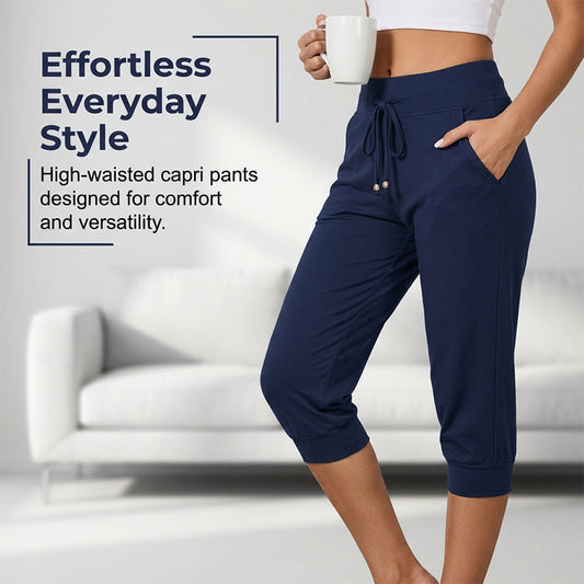 🩳40% OFF NOW! 😴 Drawstring Waist Cropped Sweatpants for Lounging – Soft Fabric, Relaxed Fit & Comfortable ☁️