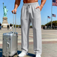 👖Free & Straight💨 Men's Elastic Waist Drawstring Straight Leg Pants