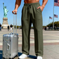 👖Free & Straight💨 Men's Elastic Waist Drawstring Straight Leg Pants