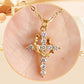 ✝️2026 New Style✨Exquisite Cross Necklace with Rotating Crown