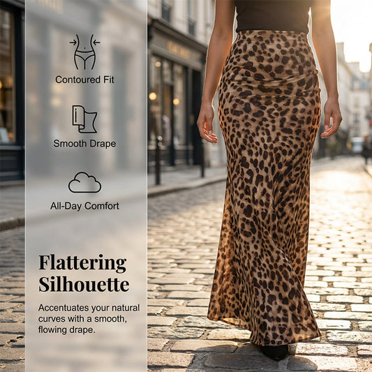 🐆👗40% OFF💥Casual Chic Leopard Print Long Skirt