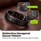 ⚽ Men's Magnetic Soccer Bracelet: Hexagonal Design, Stainless Steel, Adjustable Links