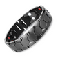 ⚽ Men's Magnetic Soccer Bracelet: Hexagonal Design, Stainless Steel, Adjustable Links