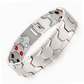 ⚽ Men's Magnetic Soccer Bracelet: Hexagonal Design, Stainless Steel, Adjustable Links