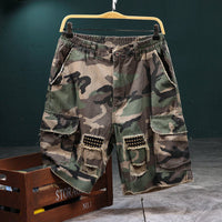 🔥40% OFF !!🌿Men's Studded Camo Cargo Shorts