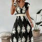 👗New arrival 40% OFF!🏖️Women's V-Neck Baroque Print Flowy Maxi Dress