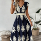 👗New arrival 40% OFF!🏖️Women's V-Neck Baroque Print Flowy Maxi Dress