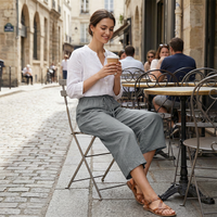 🌿Relaxed Fit, All-Day Comfort 😌Women's Casual Drawstring Waist Capri Pants