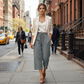 🌿Relaxed Fit, All-Day Comfort 😌Women's Casual Drawstring Waist Capri Pants