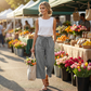 🌿Relaxed Fit, All-Day Comfort 😌Women's Casual Drawstring Waist Capri Pants