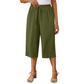 🌿Relaxed Fit, All-Day Comfort 😌Women's Casual Drawstring Waist Capri Pants