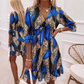 👗Women's Floral V-Neck Ruffle Hem A-Line Dress🌸