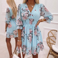 👗Women's Floral V-Neck Ruffle Hem A-Line Dress🌸