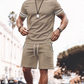 👕🩳 40% OFF ! 🔥 Men's Striped T-Shirt & Shorts 2-Piece Set – Breathable Fabric, Relaxed Fit & Perfect for Summer Days ☀️