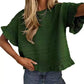 🧶40% OFF !! 🌸☀️Women's Short Sleeve Ruffle Knit Top