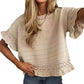 🧶40% OFF !! 🌸☀️Women's Short Sleeve Ruffle Knit Top