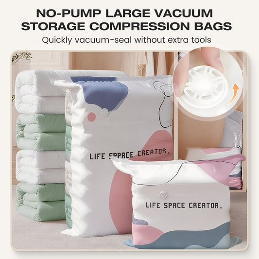 🥳2026 HOT SALE💞50K+ SOLD!🧳💨No-Pump Large Vacuum Storage Compression Bags
