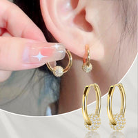 🥳HOT SALE🥳💥40% OFF! 🔥 Gold Circle Earrings with Small Ball – Hypoallergenic, Long-Lasting Shine & Perfect for Daily Wear 🌟