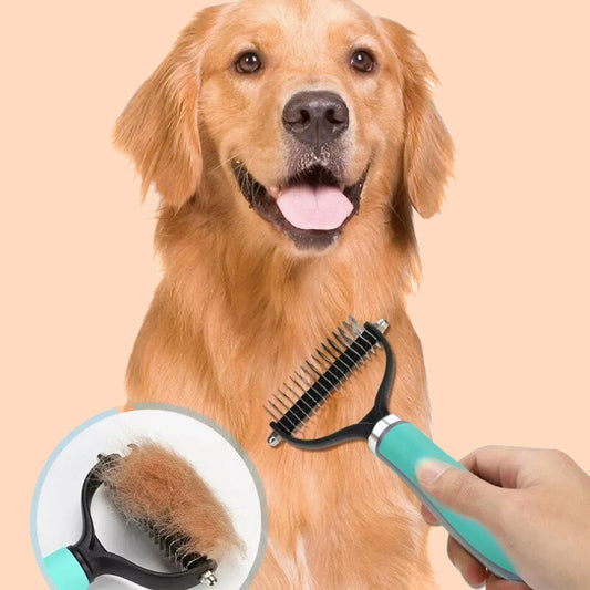 🐕 40% OFF NOW! 🐈 Double-Sided Deshedding Pet Grooming Brush