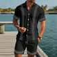 ☀️Effortless Cool 😎Men's Floral Print Short Sleeve Shirt & Shorts Set