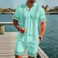 ☀️Effortless Cool 😎Men's Floral Print Short Sleeve Shirt & Shorts Set