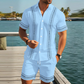 ☀️Effortless Cool 😎Men's Floral Print Short Sleeve Shirt & Shorts Set